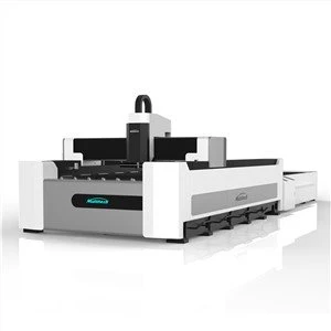 Máquina de corte a laser de fibra com mesa de troca